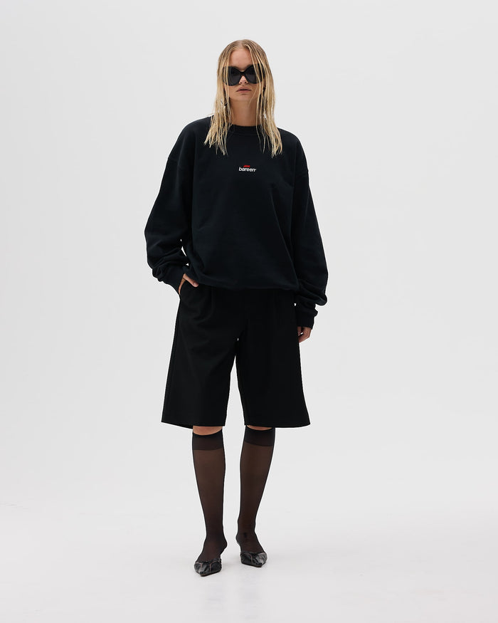 Oversized Crewneck, Women - Logo 3.0 - Black