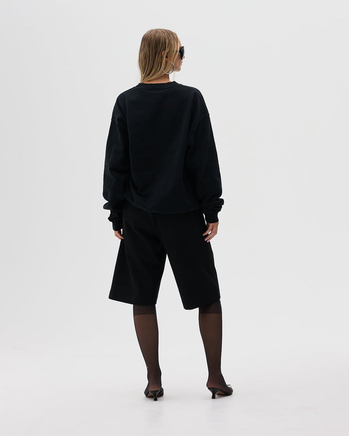 Oversized Crewneck, Women - Logo 3.0 - Black