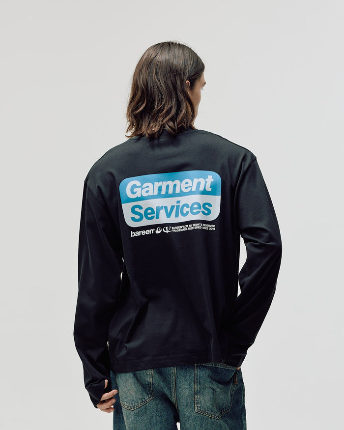 Oversized Long Sleeve, Men - Garment Services - Black