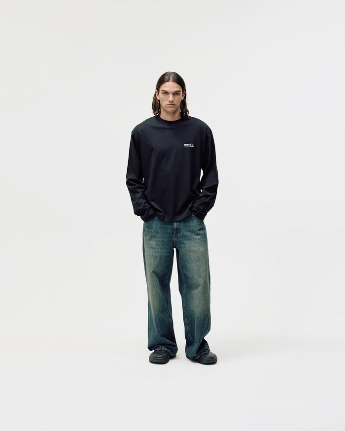 Oversized Long Sleeve, Men - Garment Services - Black