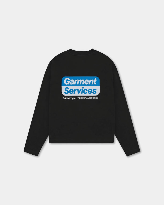 Oversized Long Sleeve, Men - Garment Services - Black