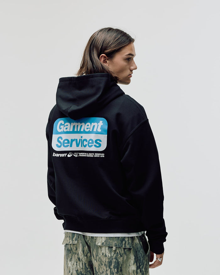Oversized Zip Hoodie, Men - Garment Services - Black