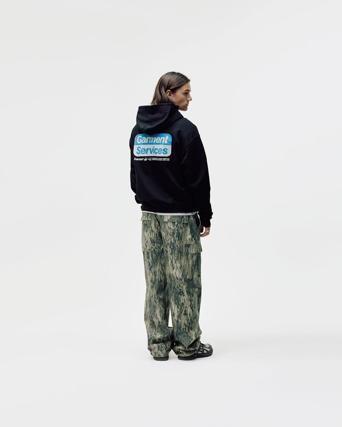 Oversized Zip Hoodie, Men - Garment Services - Black