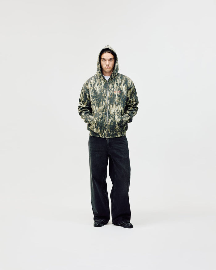Oversized Zip Hoodie, Men - Garment Services - Camo