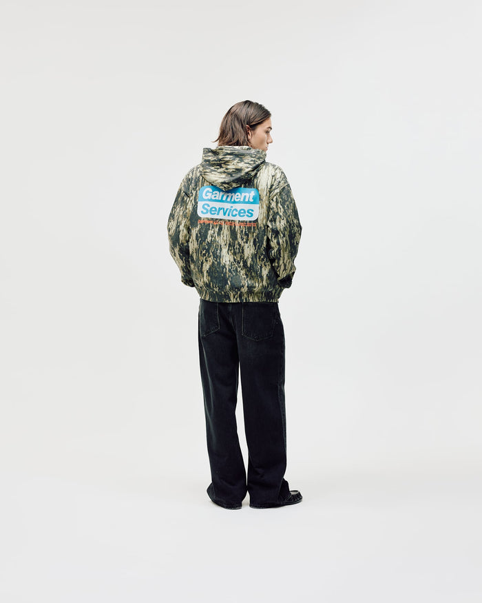 Oversized Zip Hoodie, Men - Garment Services - Camo