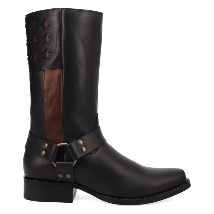 PRODUCT SHOT PATRIOT LEATHER BOOT AT 90 DEGREE INSIDE ANGLE
