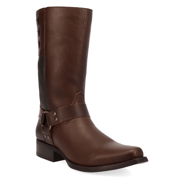 PRODUCT SHOT PATRIOT LEATHER BOOT AT 45 DEGREE ANGLE