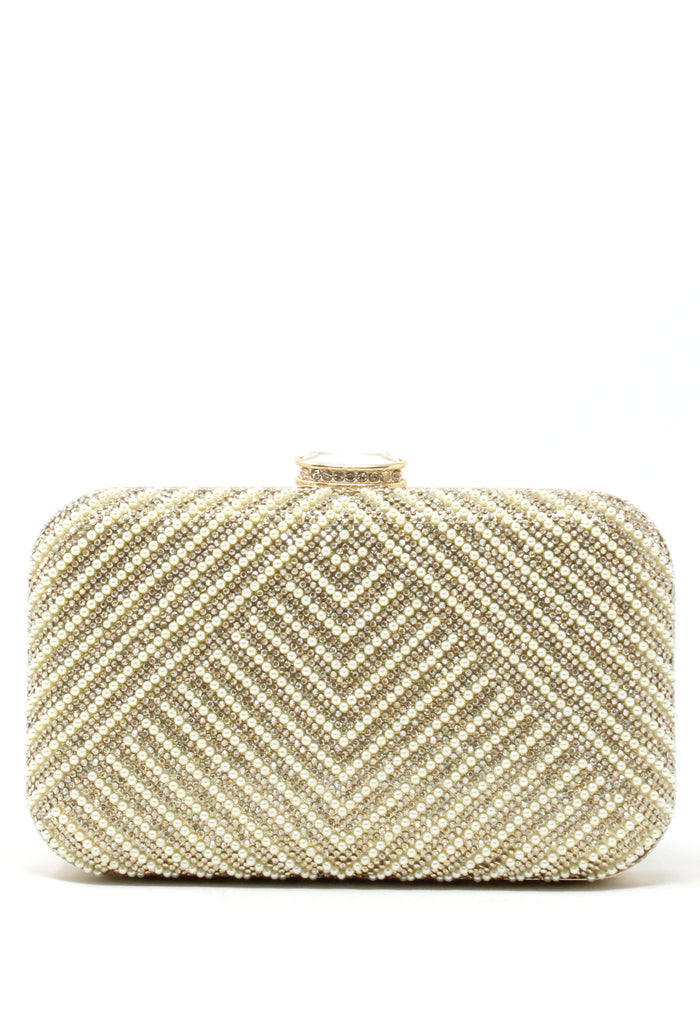 Pearl and Diamante Clutch Bag