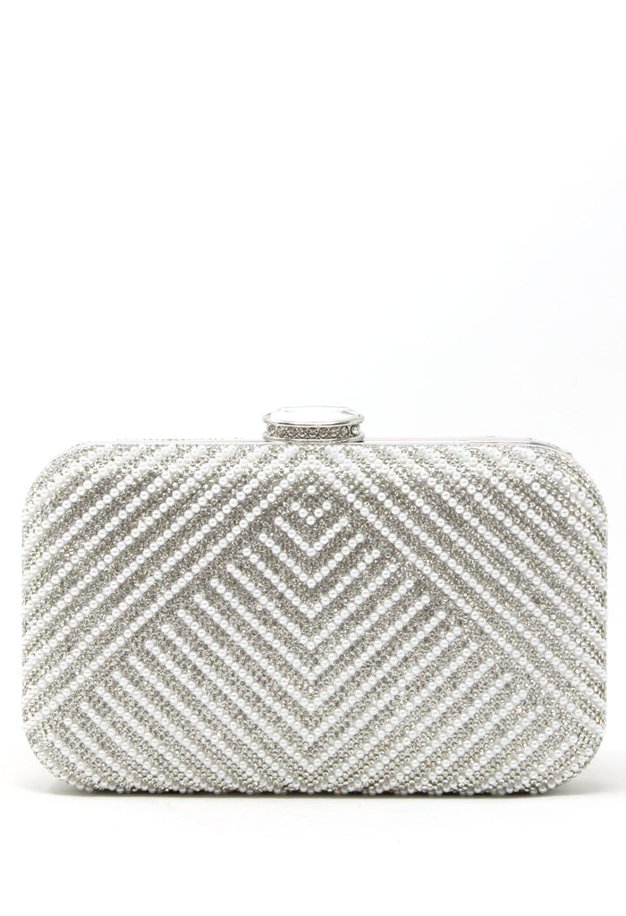 Pearl and Diamante Clutch Bag