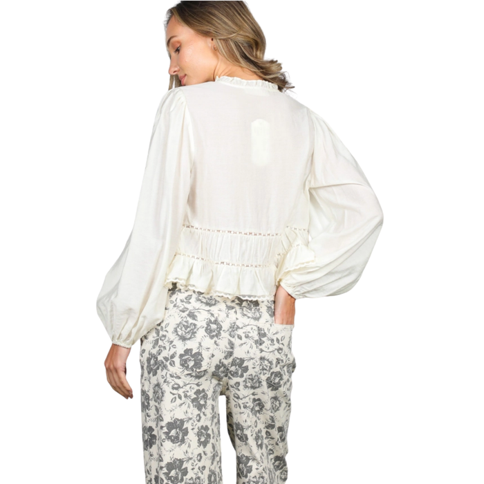 Pearl Porch Peasant Blouse