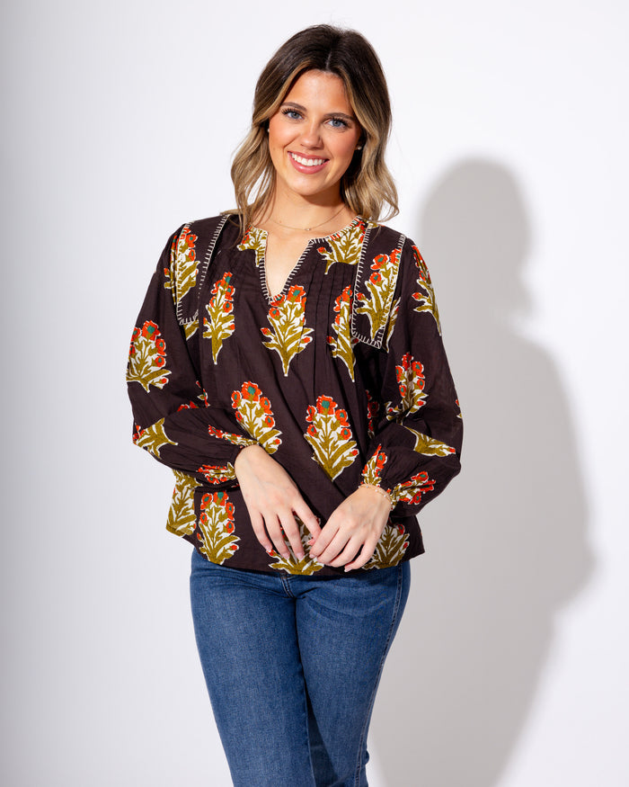 Petal Pop V-Neck Top