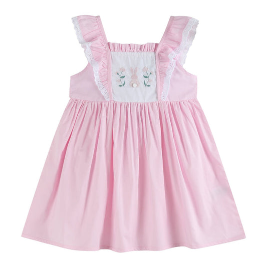 Pink Bunny Ruffle Shoulder Dress - Lil Cactus