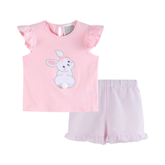 Pink Bunny T-Shirt and Shorts Set - Lil Cactus