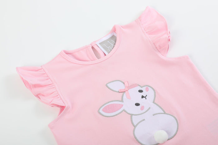 Pink Bunny T-Shirt and Shorts Set - Lil Cactus