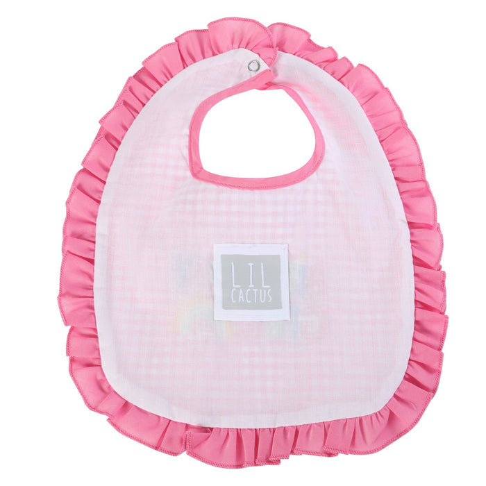 Pink Gingham 'Birthday Girl' Bib - Lil Cactus