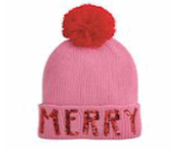 Pink Holiday Beanie