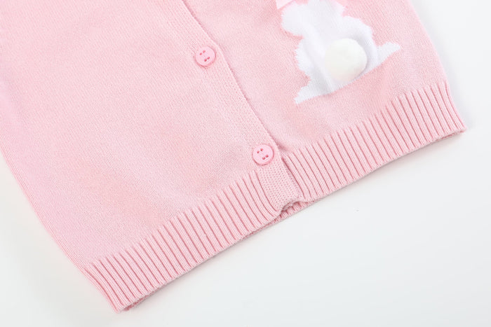 Pink Knit Easter Bunny Cardigan - Lil Cactus