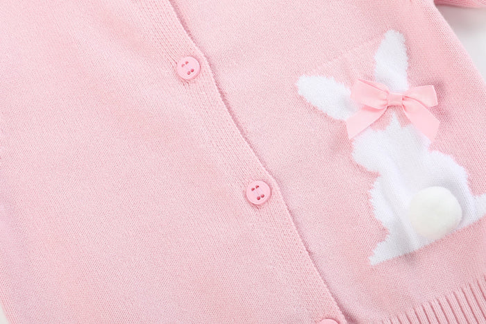 Pink Knit Easter Bunny Cardigan - Lil Cactus