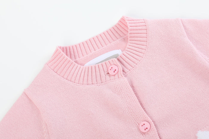 Pink Knit Easter Bunny Cardigan - Lil Cactus