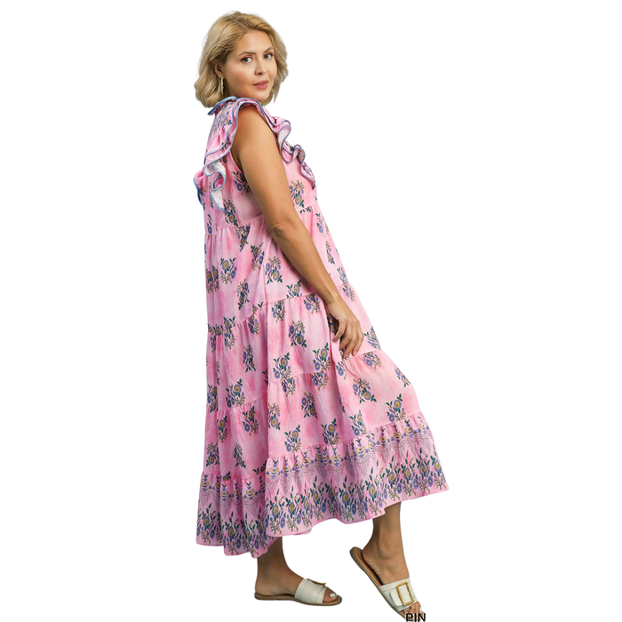 Pink Petal Parade Midi Dress *PLUS only