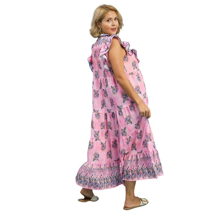 Pink Petal Parade Midi Dress *PLUS only