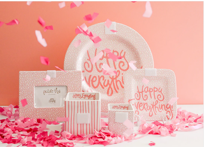 Pink Small Dot Mini Happy Everything Platter
