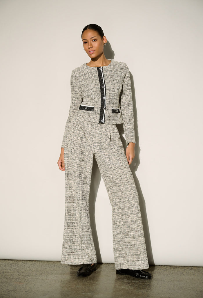 Plaid High-waisted Trousers