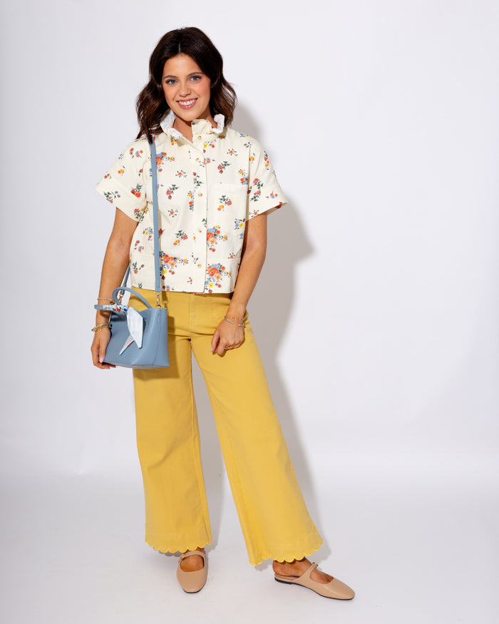 Polished Collared Floral Top