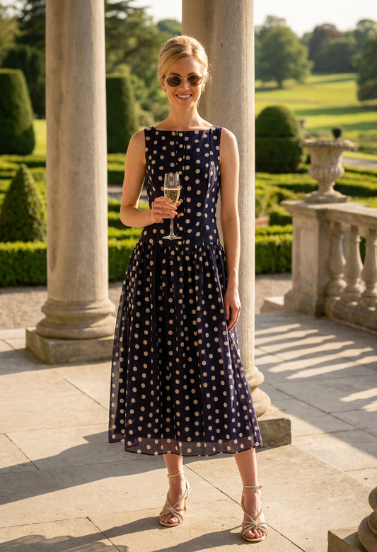 Polka Dot Midi Dress