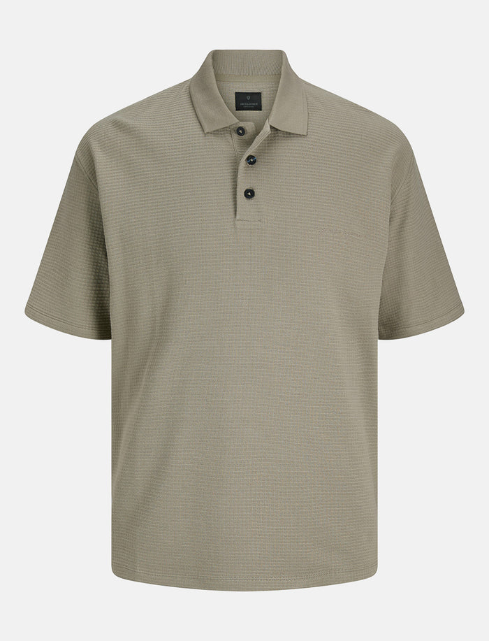 Polo en tricot texturé