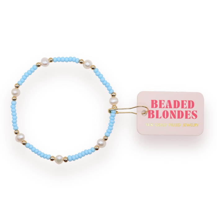 Powder Blue Pearl Bracelet