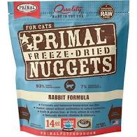 Primal Pet Foods Feline Freeze-Dried Nuggets (Rabbit 14 Oz)