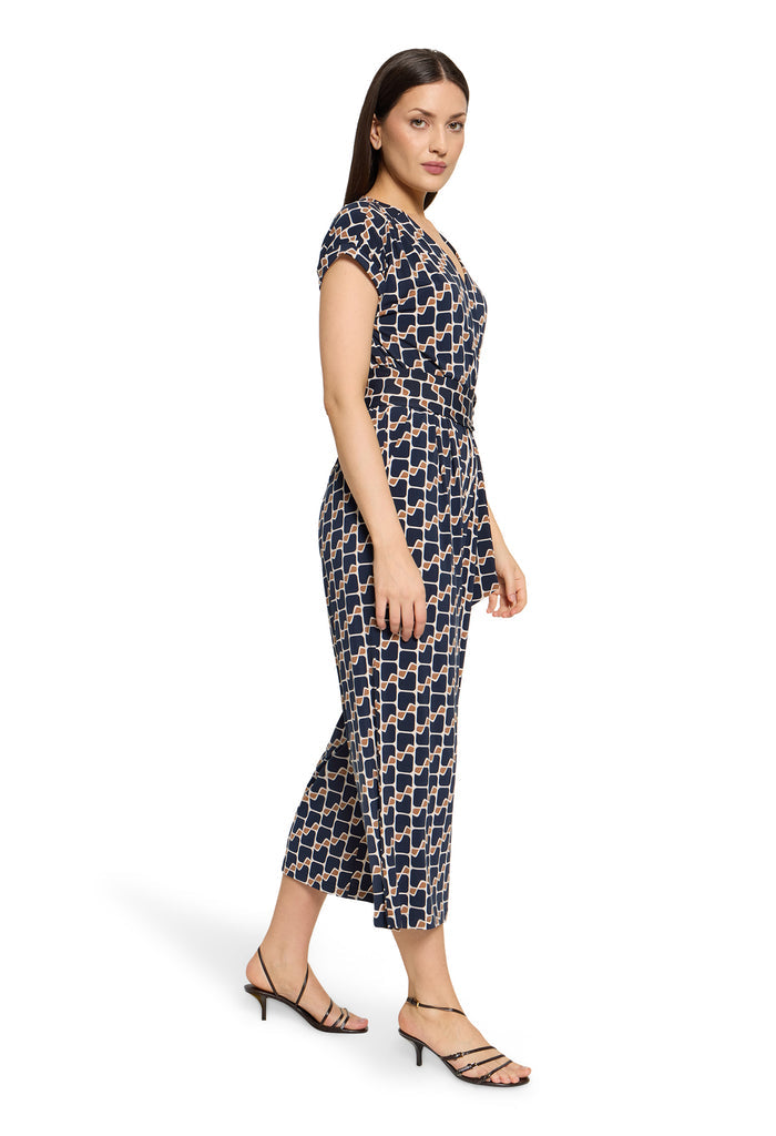 Printed Wrap Jumpsuit