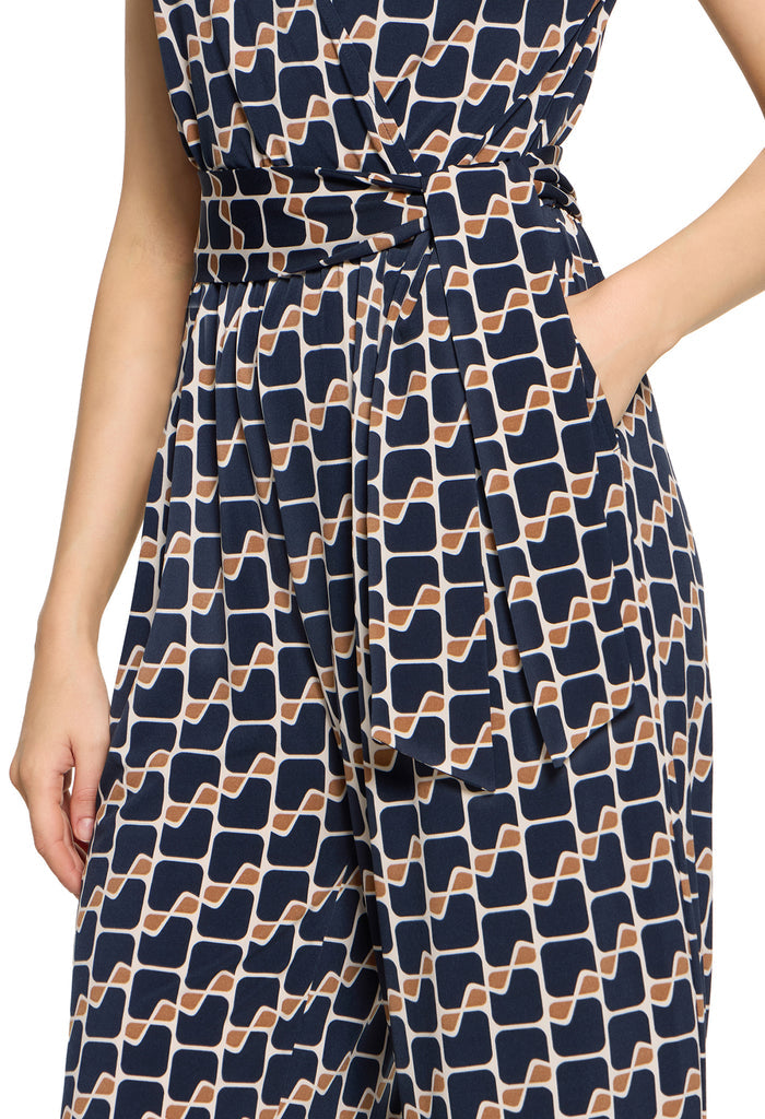 Printed Wrap Jumpsuit