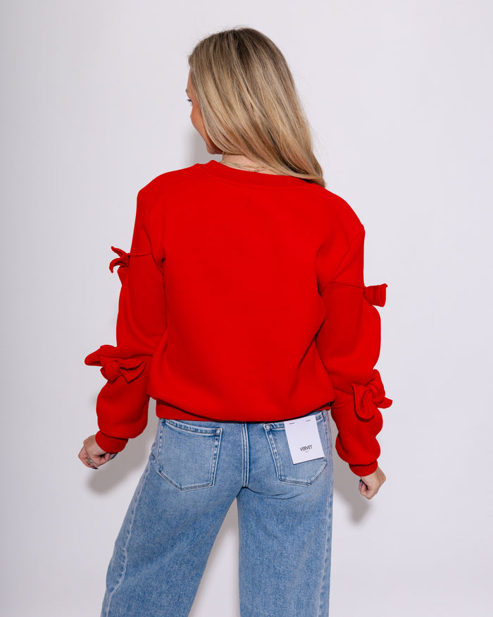 Put-Together Tie Sleeve Sweatshirt