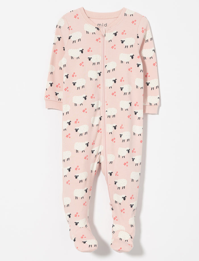 Pyjama 1 pièce imprimé à pieds antidérapants