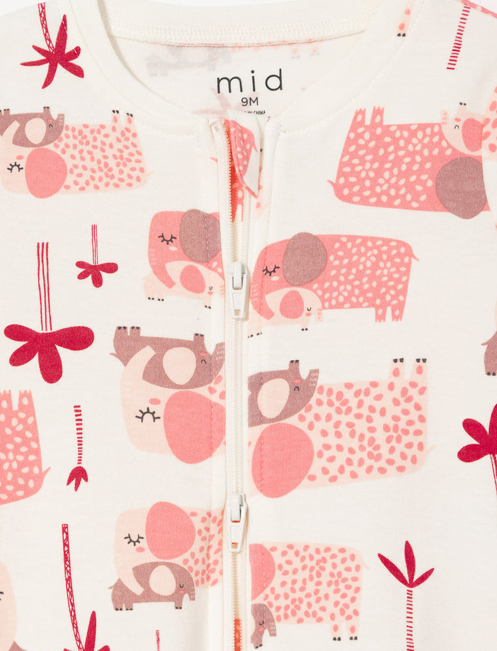Pyjama 1 pièce imprimé à pieds antidérapants