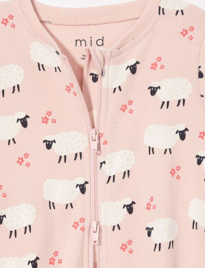 Pyjama 1 pièce imprimé à pieds antidérapants