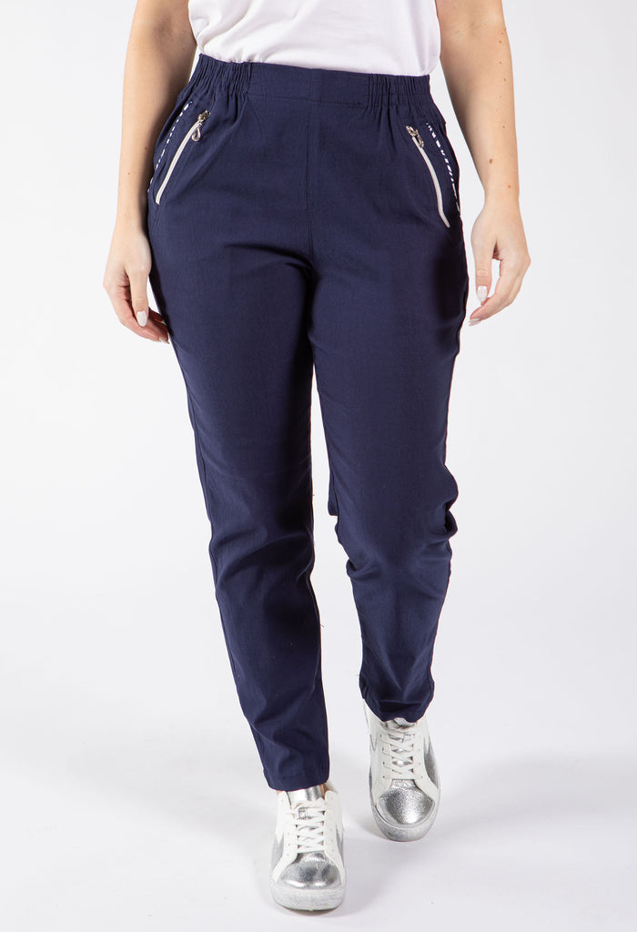 Relaxed Fit Pull On Trousers