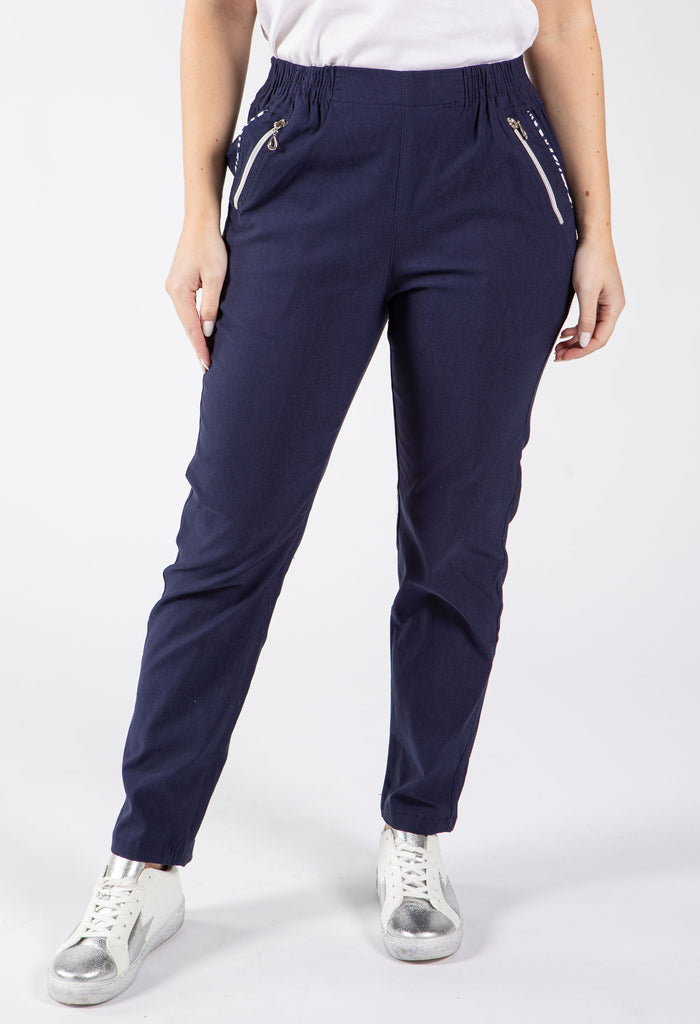 Relaxed Fit Pull On Trousers
