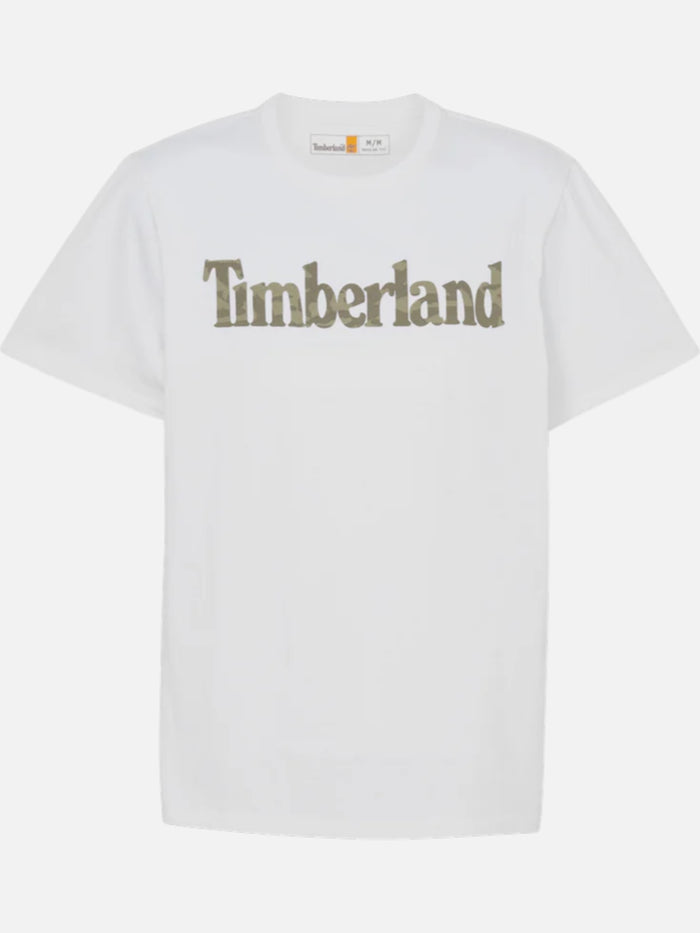 Remera Timberland Wordmark Camo Blanco