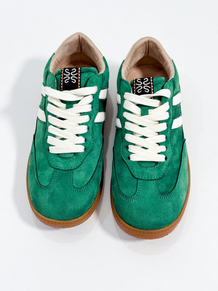 Renne Sneaker in Green Suede