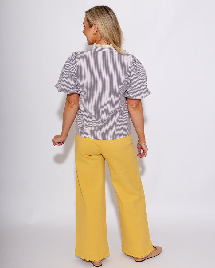 Ric Rac Stripe Popover Top