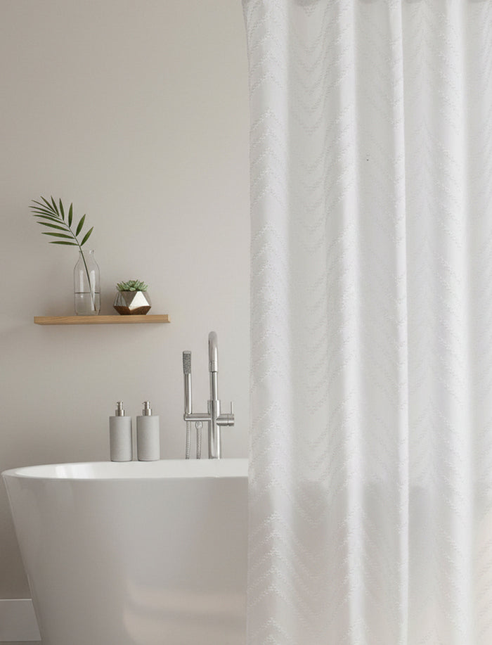 Rideau de douche à motif texturé