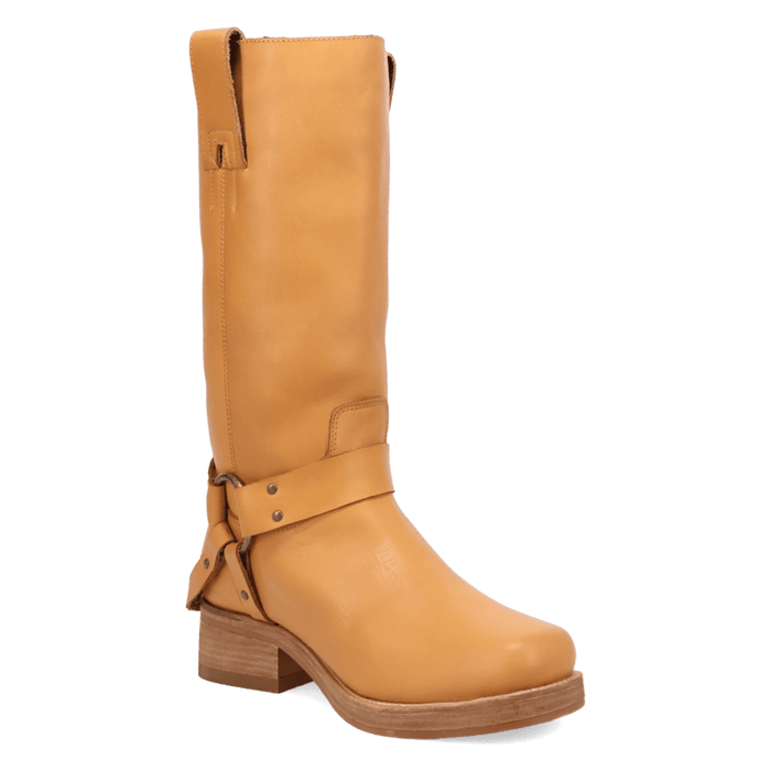PRODUCT SHOT RIP LEATHER BOOT AT 45 DEGREE ANGLE