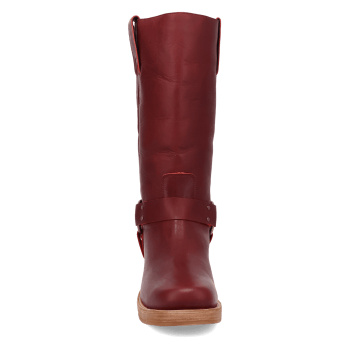 PRODUCT SHOT RIP LEATHER BOOT AT FRONT ANGLE