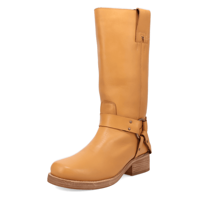PRODUCT SHOT RIP LEATHER BOOT AT 225 DEGREE ANGLE