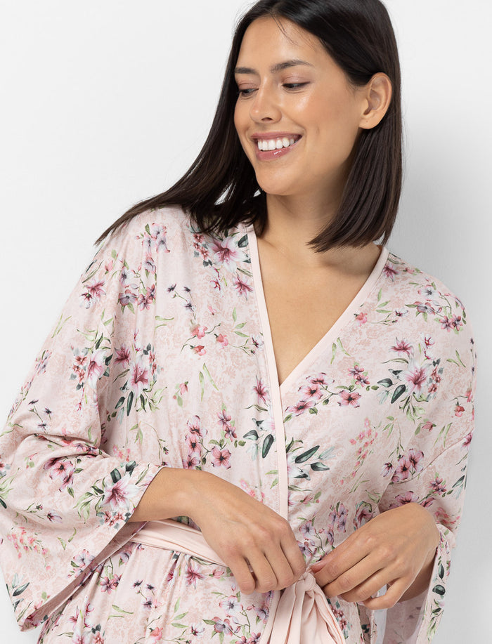 Robe de chambre légère à imprimé floral