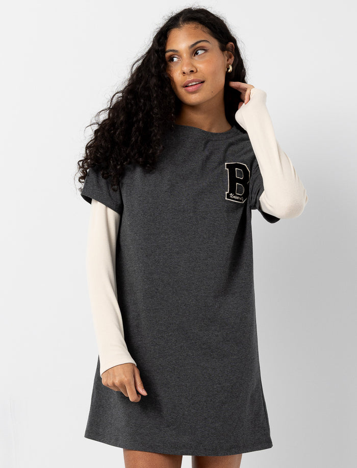 Robe t-shirt avec broderie LA