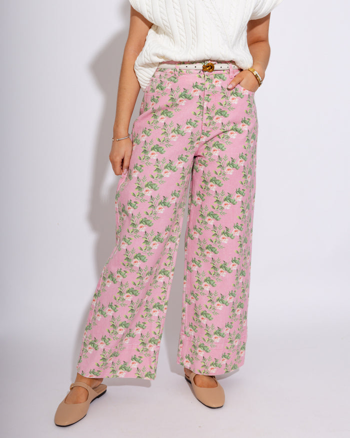 Romantic Rose Wide Leg Pants